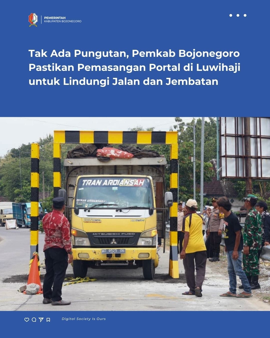 Tak Ada Pungutan, Pemkab Bojonegoro Pastikan Pemasangan Portal di Luwihaji untuk Lindungi Jalan dan Jembatan