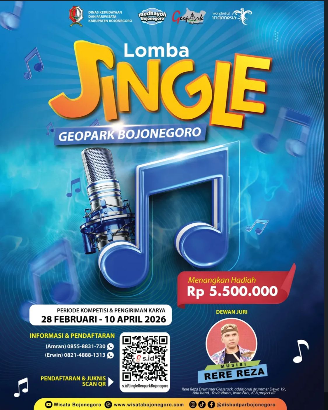 Pemkab Bojonegoro Gelar Lomba Cipta Jingle Geopark 2026, Ajak Masyarakat Promosikan Potensi Daerah Lewat Musik