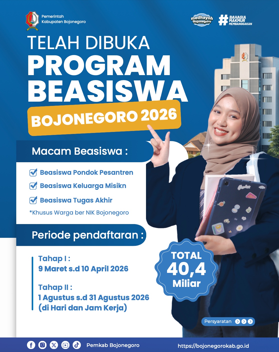 Tingkatkan Kualitas Pendidikan, Pemkab Bojonegoro Siapkan Rp 40,4 Miliar untuk Beasiswa Tahun 2026