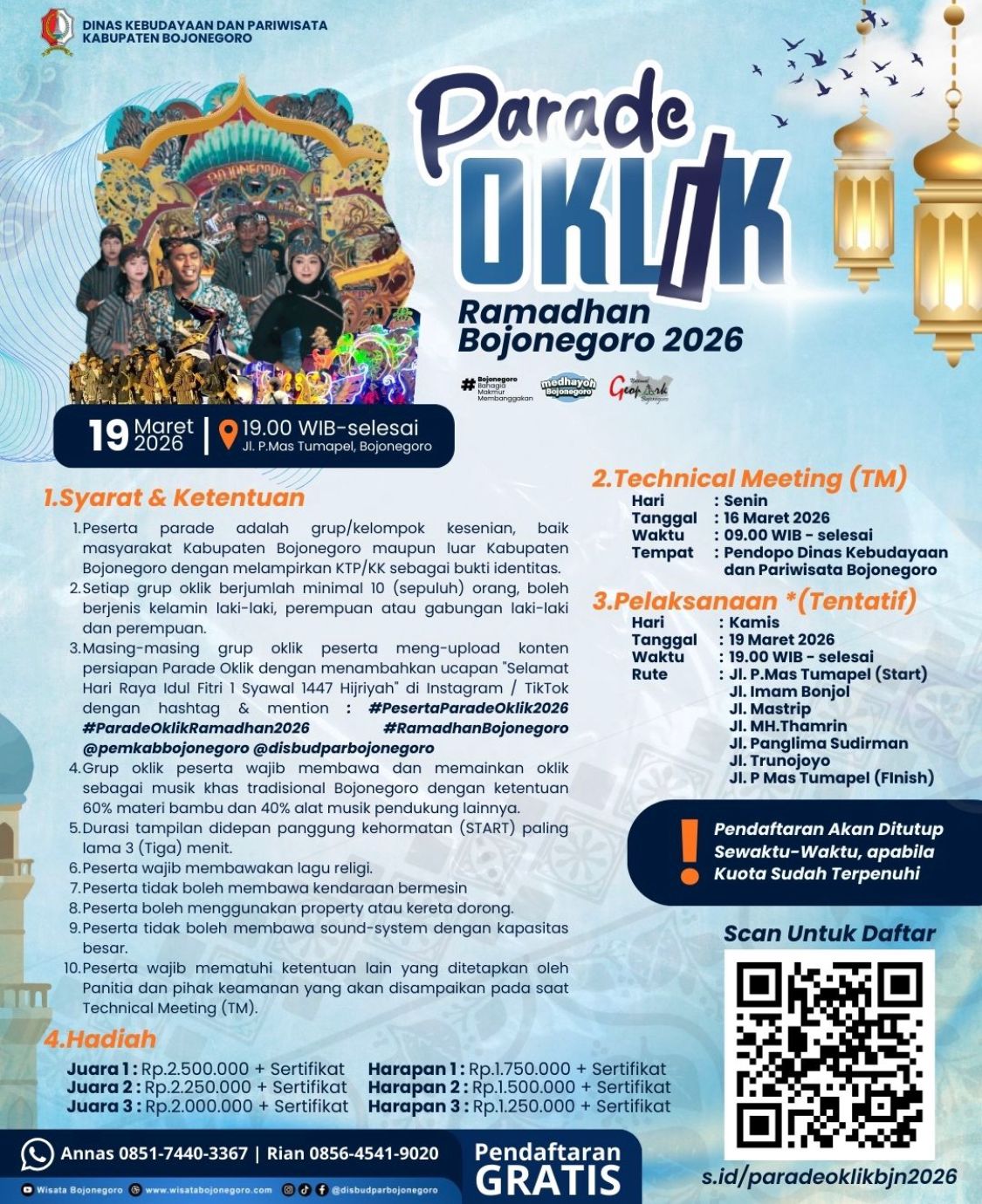 Pemkab Bojonegoro Akan Gelar Parade Oklik 2026, Meriahkan Bulan Ramadhan dan Lestarikan Kesenian Tradisional
