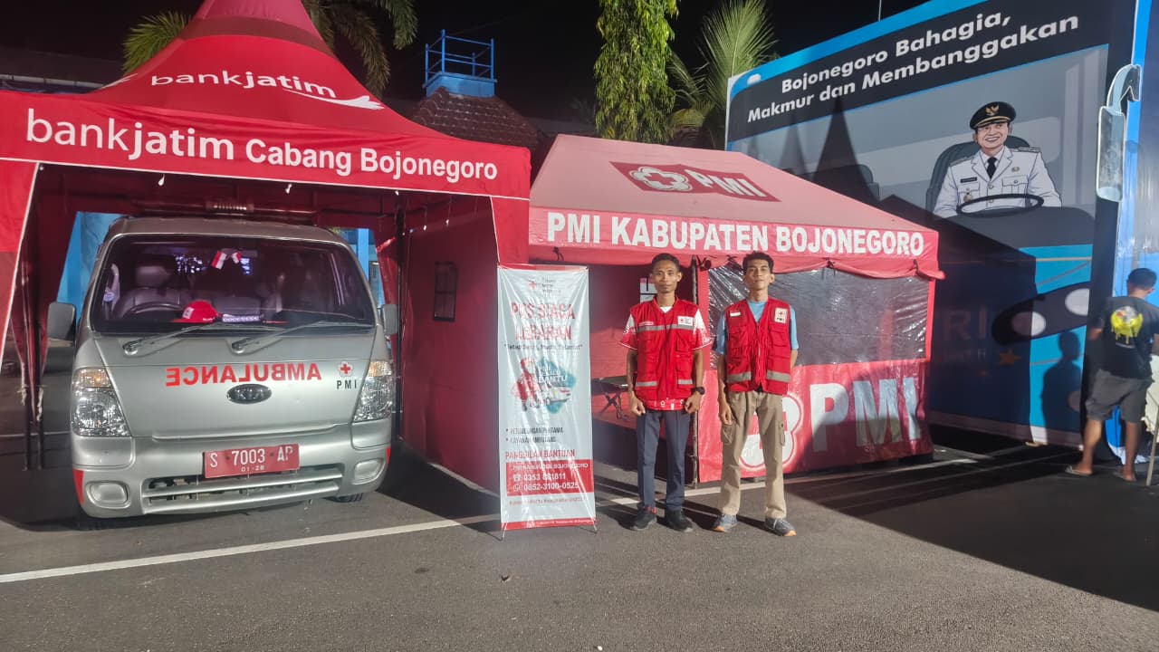 PMI Bojonegoro Siagakan Puluhan Personel di Rest Area UPT PKB Selama Masa Angkutan Lebaran 2026
