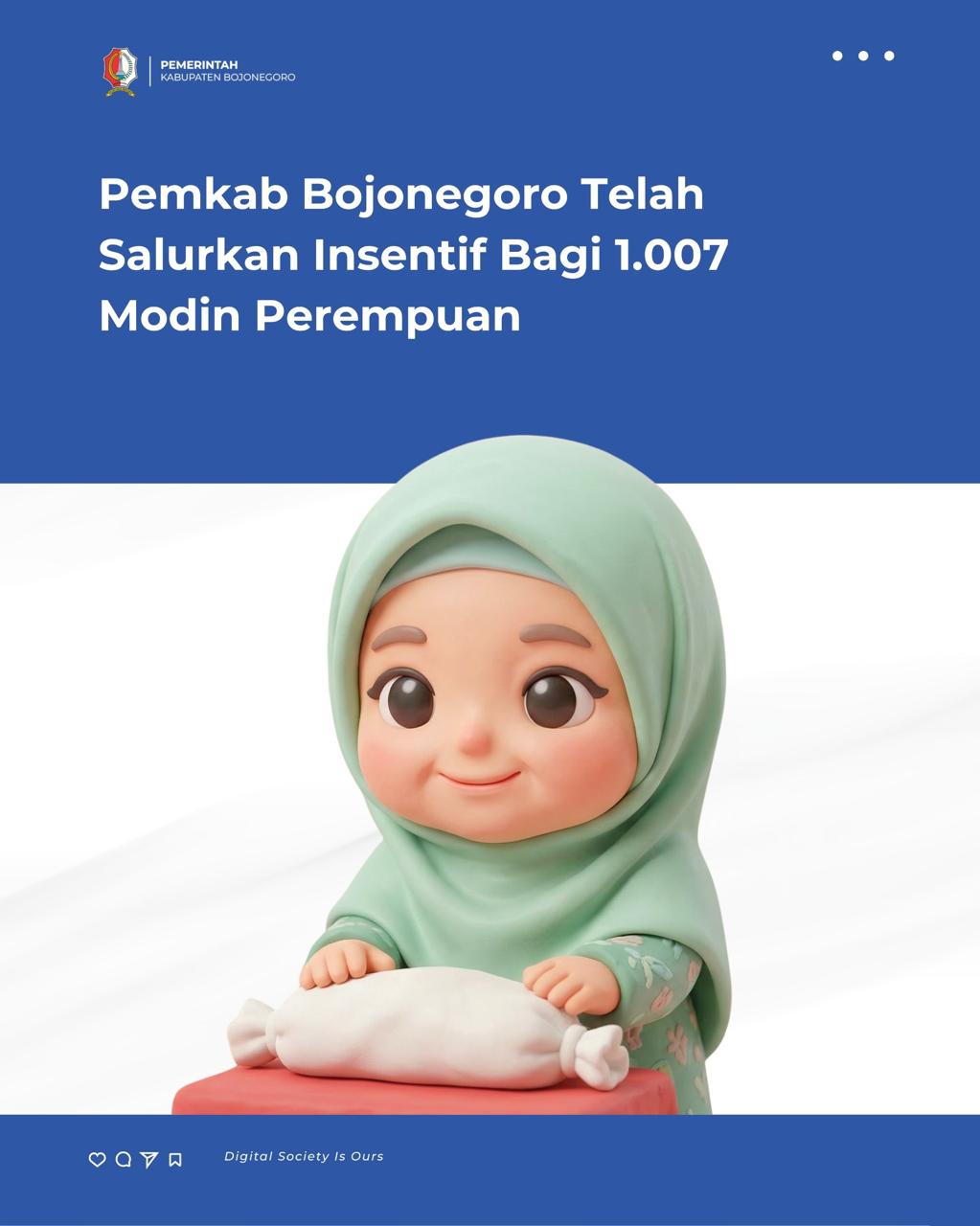 Pemkab Bojonegoro Telah Salurkan Insentif Bagi 1.007 Modin Perempuan