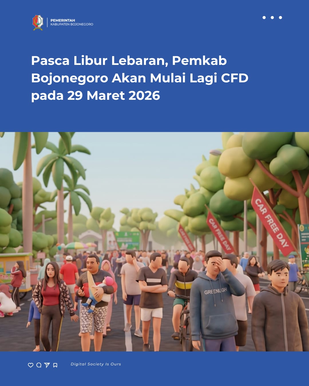 Pasca Libur Lebaran, Pemkab Bojonegoro Akan Mulai Lagi CFD pada 29 Maret 2026