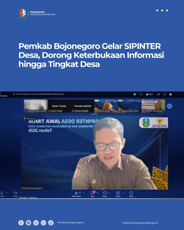 Pemkab Bojonegoro Gelar SIPINTER Desa, Dorong Keterbukaan Informasi hingga Tingkat Desa