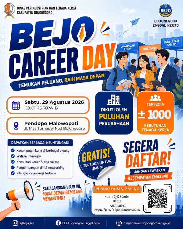 BEJO CAREER DAY 2026 Segera Digelar, Ada 1.000 Loker Bagi Warga Bojonegoro dari Puluhan Perusahaan