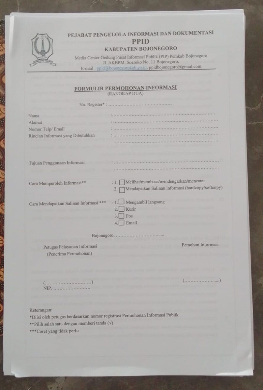 form permohonan inf